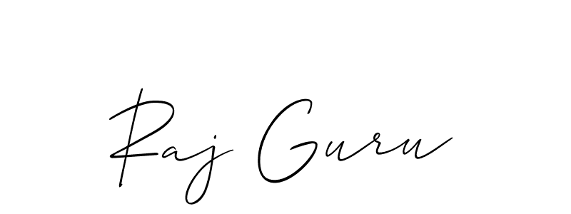 if you are searching for the best signature style for your name Raj Guru. so please give up your signature search. here we have designed multiple signature styles  using Allison_Script. Raj Guru signature style 2 images and pictures png