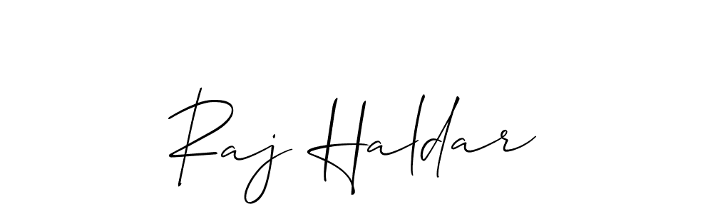 How to Draw Raj Haldar signature style? Allison_Script is a latest design signature styles for name Raj Haldar. Raj Haldar signature style 2 images and pictures png