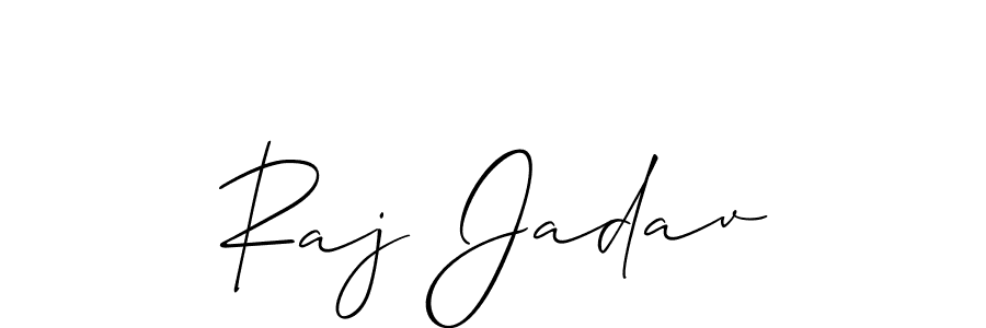 How to make Raj Jadav signature? Allison_Script is a professional autograph style. Create handwritten signature for Raj Jadav name. Raj Jadav signature style 2 images and pictures png