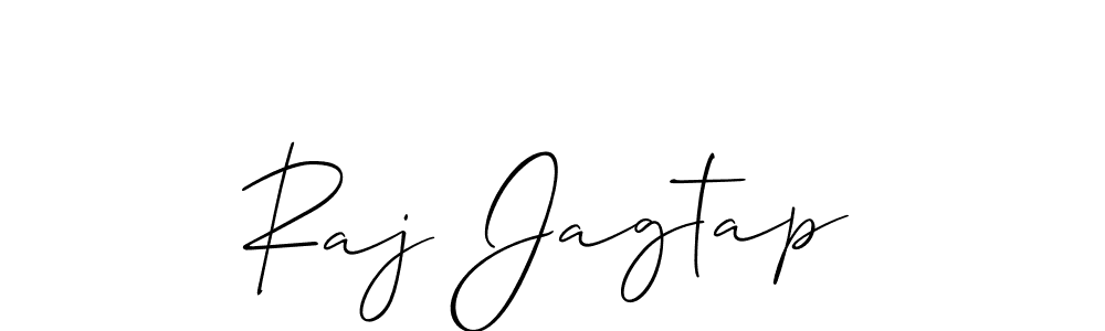 How to make Raj Jagtap name signature. Use Allison_Script style for creating short signs online. This is the latest handwritten sign. Raj Jagtap signature style 2 images and pictures png