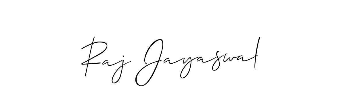 Design your own signature with our free online signature maker. With this signature software, you can create a handwritten (Allison_Script) signature for name Raj Jayaswal. Raj Jayaswal signature style 2 images and pictures png
