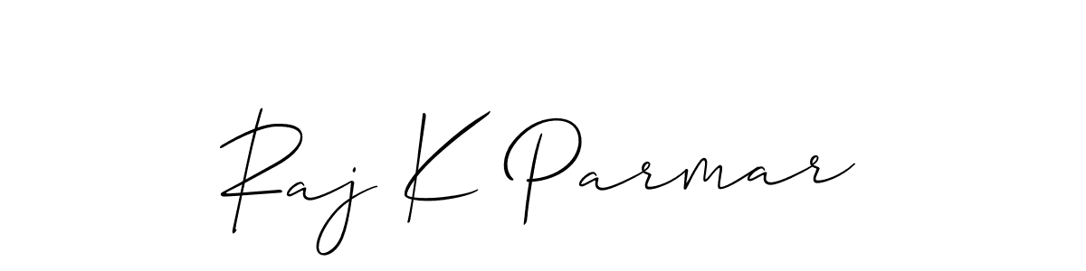 It looks lik you need a new signature style for name Raj K Parmar. Design unique handwritten (Allison_Script) signature with our free signature maker in just a few clicks. Raj K Parmar signature style 2 images and pictures png