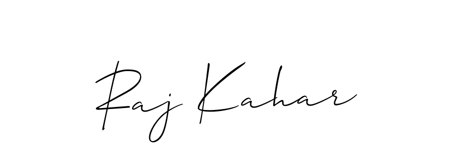 Design your own signature with our free online signature maker. With this signature software, you can create a handwritten (Allison_Script) signature for name Raj Kahar. Raj Kahar signature style 2 images and pictures png