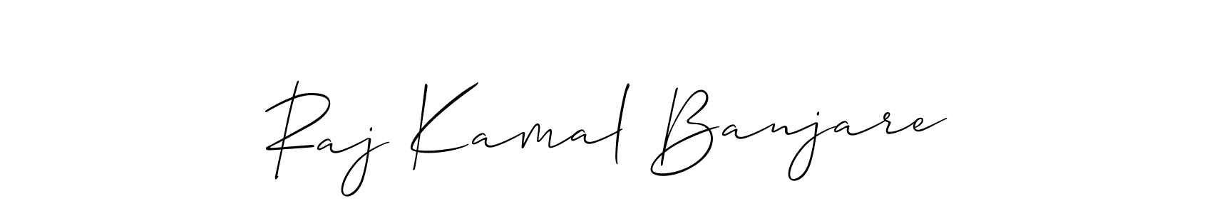 You should practise on your own different ways (Allison_Script) to write your name (Raj Kamal Banjare) in signature. don't let someone else do it for you. Raj Kamal Banjare signature style 2 images and pictures png