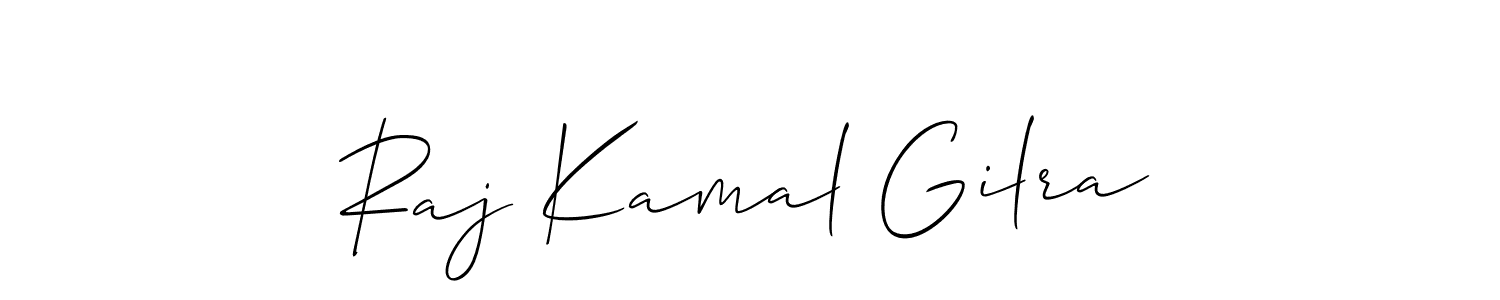Also You can easily find your signature by using the search form. We will create Raj Kamal Gilra name handwritten signature images for you free of cost using Allison_Script sign style. Raj Kamal Gilra signature style 2 images and pictures png