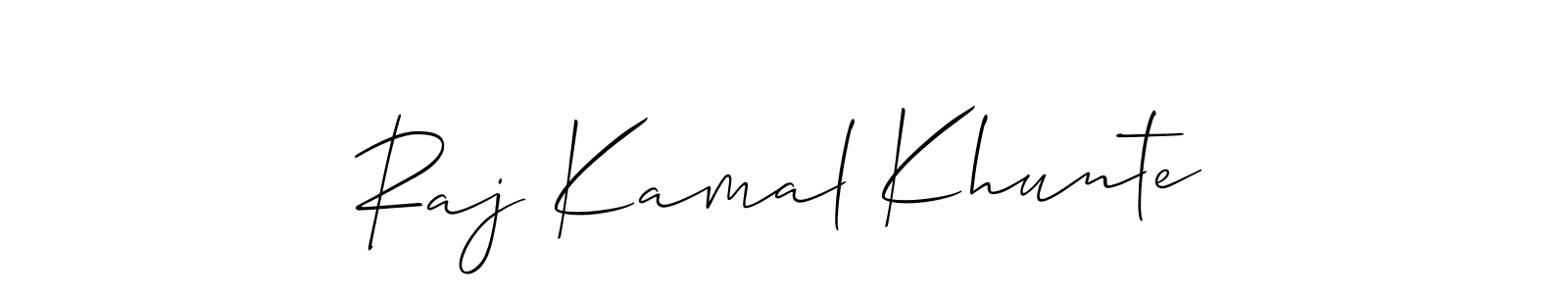 Best and Professional Signature Style for Raj Kamal Khunte. Allison_Script Best Signature Style Collection. Raj Kamal Khunte signature style 2 images and pictures png