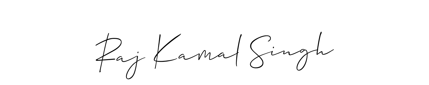 How to make Raj Kamal Singh name signature. Use Allison_Script style for creating short signs online. This is the latest handwritten sign. Raj Kamal Singh signature style 2 images and pictures png
