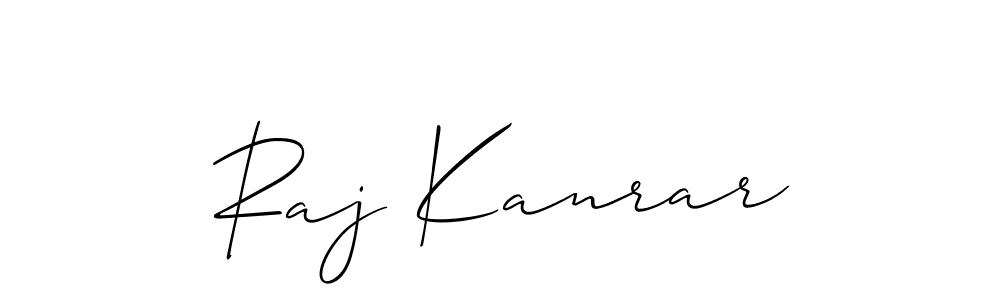 Create a beautiful signature design for name Raj Kanrar. With this signature (Allison_Script) fonts, you can make a handwritten signature for free. Raj Kanrar signature style 2 images and pictures png