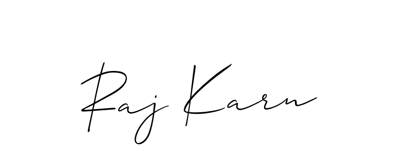 How to Draw Raj Karn signature style? Allison_Script is a latest design signature styles for name Raj Karn. Raj Karn signature style 2 images and pictures png