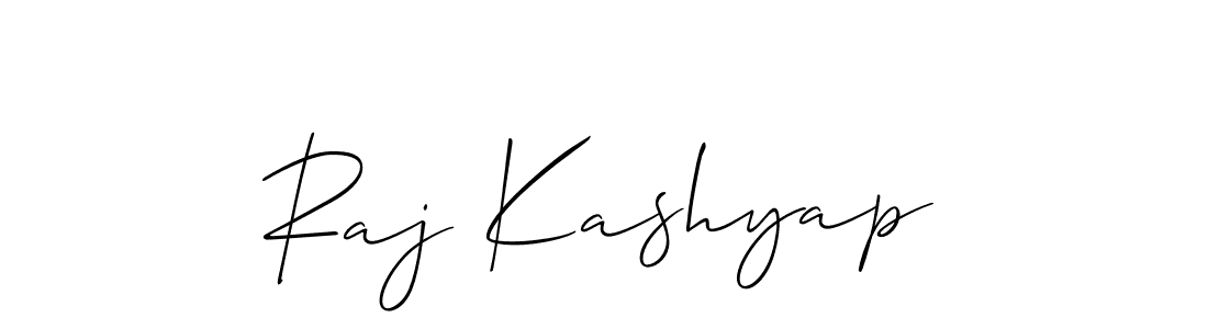 Raj Kashyap stylish signature style. Best Handwritten Sign (Allison_Script) for my name. Handwritten Signature Collection Ideas for my name Raj Kashyap. Raj Kashyap signature style 2 images and pictures png