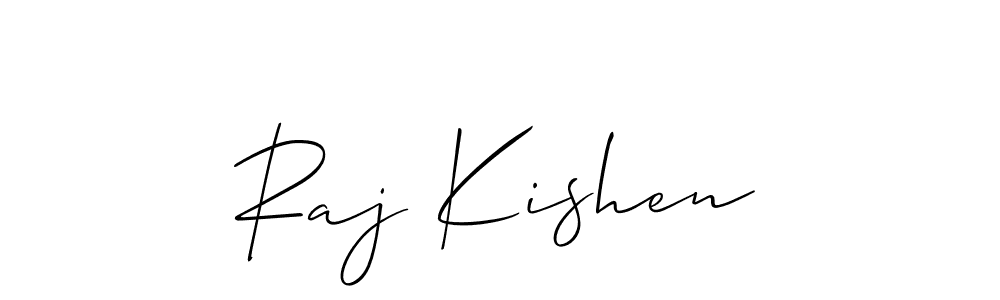 You should practise on your own different ways (Allison_Script) to write your name (Raj Kishen) in signature. don't let someone else do it for you. Raj Kishen signature style 2 images and pictures png