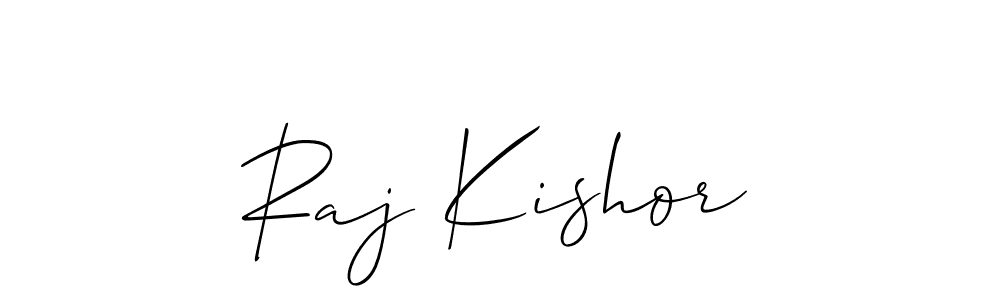 Make a beautiful signature design for name Raj Kishor. With this signature (Allison_Script) style, you can create a handwritten signature for free. Raj Kishor signature style 2 images and pictures png