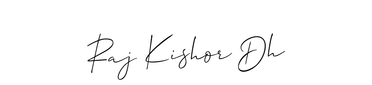 Raj Kishor Dh stylish signature style. Best Handwritten Sign (Allison_Script) for my name. Handwritten Signature Collection Ideas for my name Raj Kishor Dh. Raj Kishor Dh signature style 2 images and pictures png