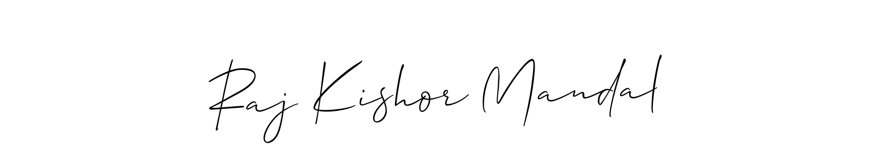 Create a beautiful signature design for name Raj Kishor Mandal. With this signature (Allison_Script) fonts, you can make a handwritten signature for free. Raj Kishor Mandal signature style 2 images and pictures png
