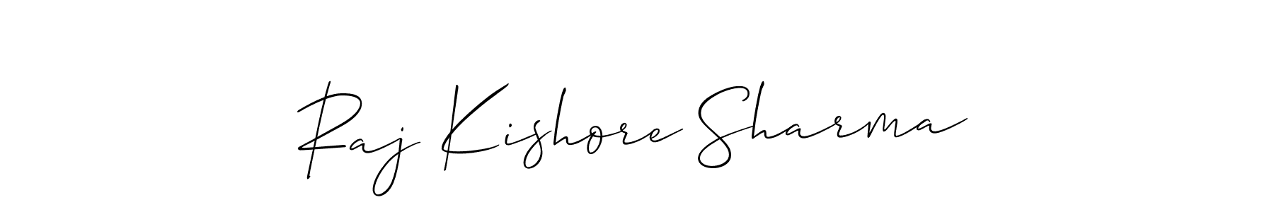 It looks lik you need a new signature style for name Raj Kishore Sharma. Design unique handwritten (Allison_Script) signature with our free signature maker in just a few clicks. Raj Kishore Sharma signature style 2 images and pictures png