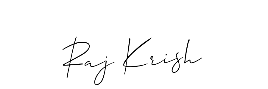 Create a beautiful signature design for name Raj Krish. With this signature (Allison_Script) fonts, you can make a handwritten signature for free. Raj Krish signature style 2 images and pictures png