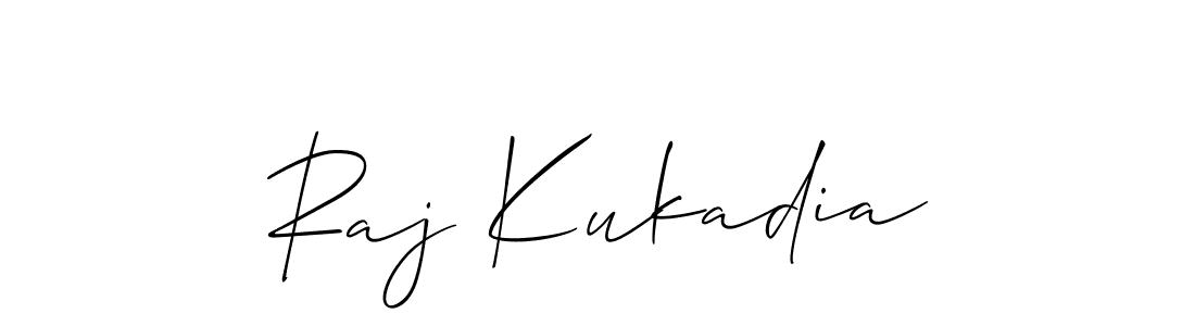 Also we have Raj Kukadia name is the best signature style. Create professional handwritten signature collection using Allison_Script autograph style. Raj Kukadia signature style 2 images and pictures png