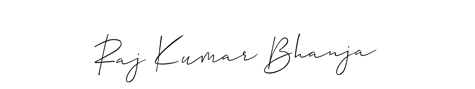 Also You can easily find your signature by using the search form. We will create Raj Kumar Bhanja name handwritten signature images for you free of cost using Allison_Script sign style. Raj Kumar Bhanja signature style 2 images and pictures png