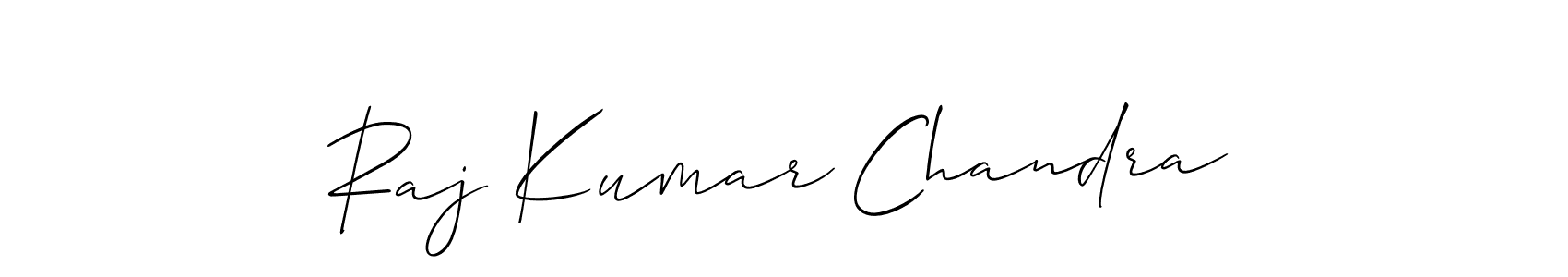 How to Draw Raj Kumar Chandra signature style? Allison_Script is a latest design signature styles for name Raj Kumar Chandra. Raj Kumar Chandra signature style 2 images and pictures png
