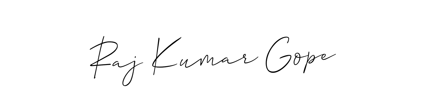 You can use this online signature creator to create a handwritten signature for the name Raj Kumar Gope. This is the best online autograph maker. Raj Kumar Gope signature style 2 images and pictures png