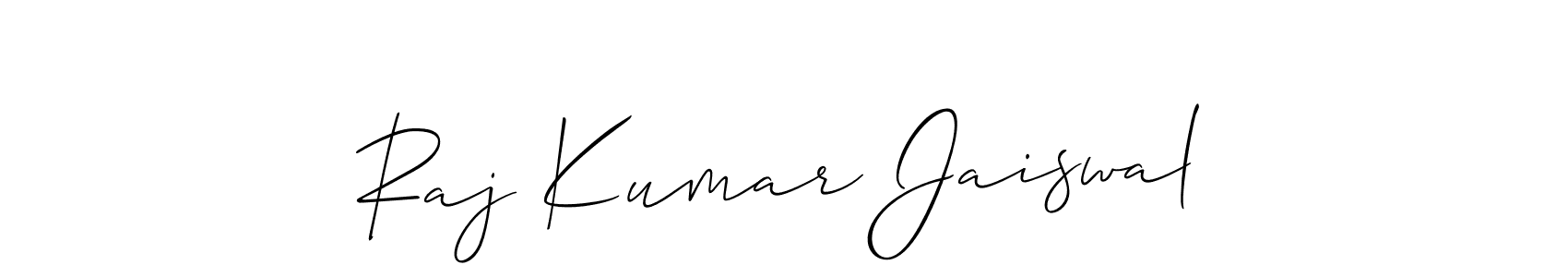 Also we have Raj Kumar Jaiswal name is the best signature style. Create professional handwritten signature collection using Allison_Script autograph style. Raj Kumar Jaiswal signature style 2 images and pictures png