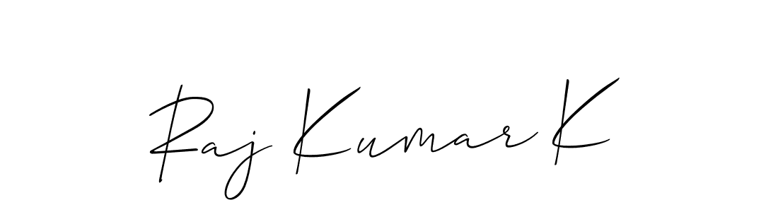 How to Draw Raj Kumar K signature style? Allison_Script is a latest design signature styles for name Raj Kumar K. Raj Kumar K signature style 2 images and pictures png