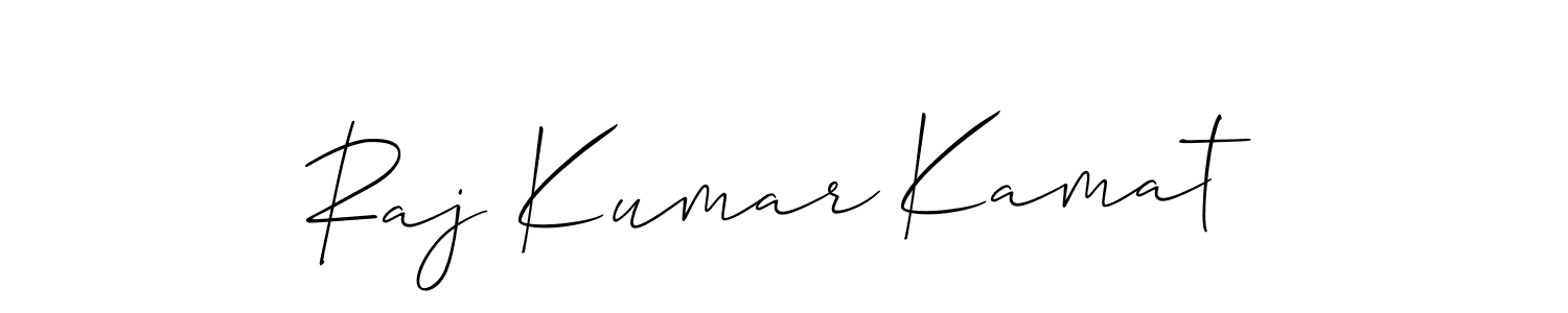 Use a signature maker to create a handwritten signature online. With this signature software, you can design (Allison_Script) your own signature for name Raj Kumar Kamat. Raj Kumar Kamat signature style 2 images and pictures png