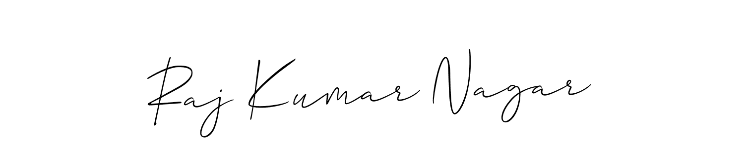 Also You can easily find your signature by using the search form. We will create Raj Kumar Nagar name handwritten signature images for you free of cost using Allison_Script sign style. Raj Kumar Nagar signature style 2 images and pictures png