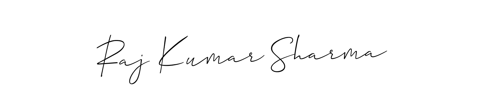 Similarly Allison_Script is the best handwritten signature design. Signature creator online .You can use it as an online autograph creator for name Raj Kumar Sharma. Raj Kumar Sharma signature style 2 images and pictures png