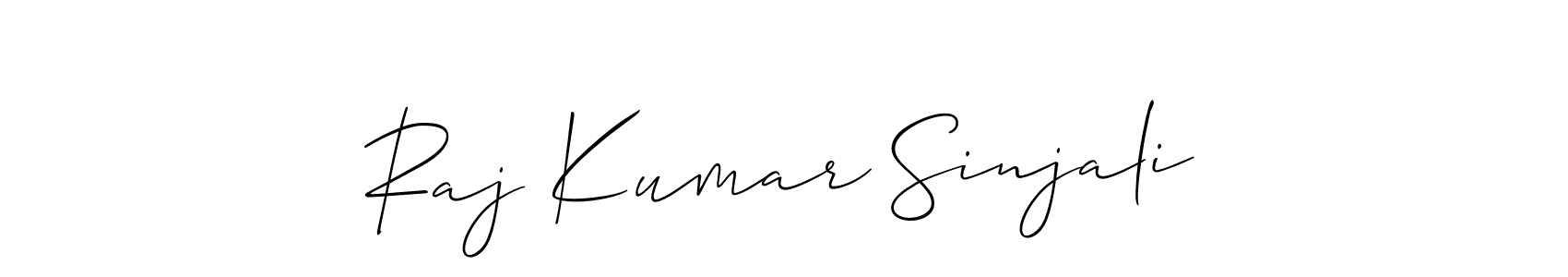 Raj Kumar Sinjali stylish signature style. Best Handwritten Sign (Allison_Script) for my name. Handwritten Signature Collection Ideas for my name Raj Kumar Sinjali. Raj Kumar Sinjali signature style 2 images and pictures png