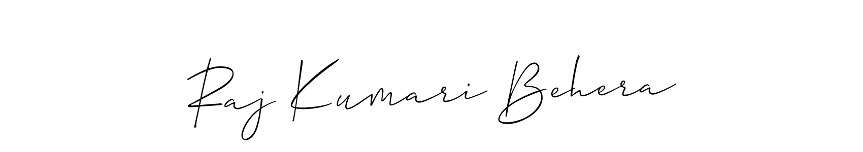 Make a beautiful signature design for name Raj Kumari Behera. With this signature (Allison_Script) style, you can create a handwritten signature for free. Raj Kumari Behera signature style 2 images and pictures png