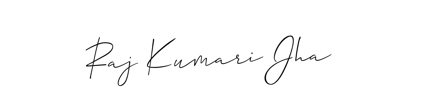 if you are searching for the best signature style for your name Raj Kumari Jha. so please give up your signature search. here we have designed multiple signature styles  using Allison_Script. Raj Kumari Jha signature style 2 images and pictures png