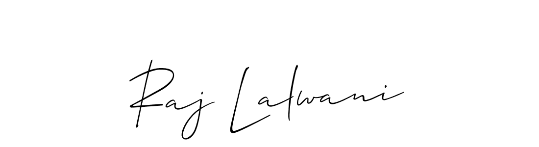 Make a beautiful signature design for name Raj Lalwani. With this signature (Allison_Script) style, you can create a handwritten signature for free. Raj Lalwani signature style 2 images and pictures png