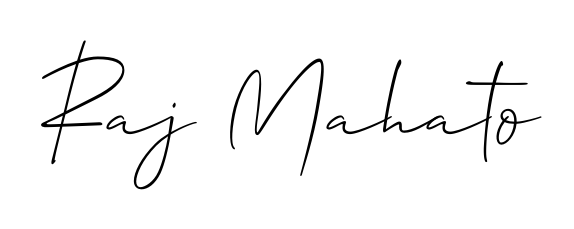 The Allison_Script typeface gives name Raj Mahato a refined look. Suitable for certificates, diplomas, and official verification. Raj Mahato signature style 2 images and pictures png