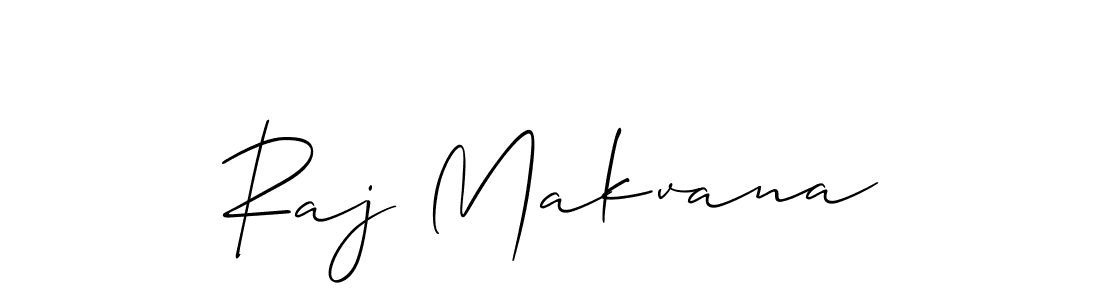 How to make Raj Makvana signature? Allison_Script is a professional autograph style. Create handwritten signature for Raj Makvana name. Raj Makvana signature style 2 images and pictures png