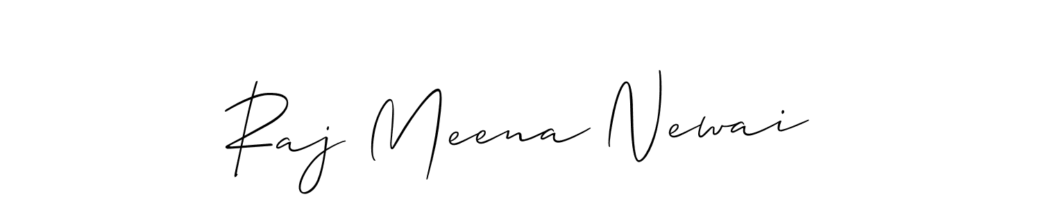 How to make Raj Meena Newai signature? Allison_Script is a professional autograph style. Create handwritten signature for Raj Meena Newai name. Raj Meena Newai signature style 2 images and pictures png