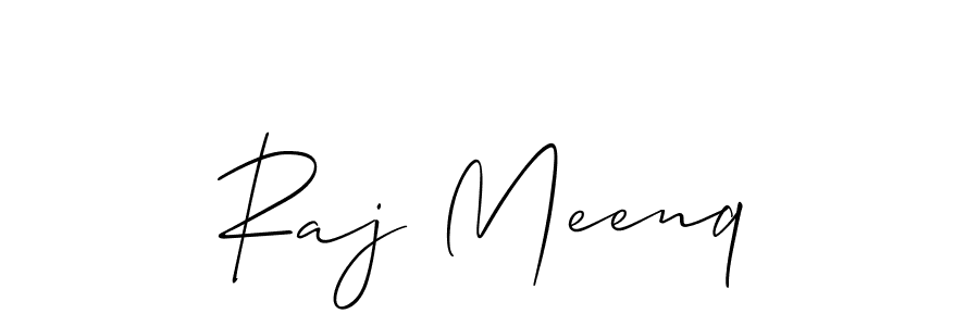 Make a beautiful signature design for name Raj Meenq. With this signature (Allison_Script) style, you can create a handwritten signature for free. Raj Meenq signature style 2 images and pictures png