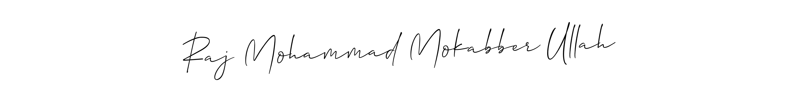 It looks lik you need a new signature style for name Raj Mohammad Mokabber Ullah. Design unique handwritten (Allison_Script) signature with our free signature maker in just a few clicks. Raj Mohammad Mokabber Ullah signature style 2 images and pictures png