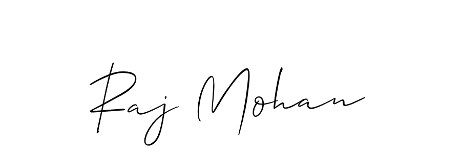 How to make Raj Mohan name signature. Use Allison_Script style for creating short signs online. This is the latest handwritten sign. Raj Mohan signature style 2 images and pictures png