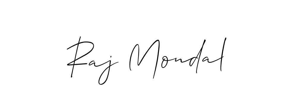 Use a signature maker to create a handwritten signature online. With this signature software, you can design (Allison_Script) your own signature for name Raj Mondal. Raj Mondal signature style 2 images and pictures png