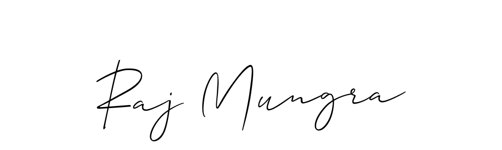 Also You can easily find your signature by using the search form. We will create Raj Mungra name handwritten signature images for you free of cost using Allison_Script sign style. Raj Mungra signature style 2 images and pictures png