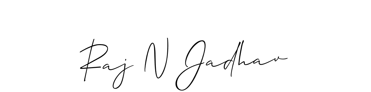 Create a beautiful signature design for name Raj N Jadhav. With this signature (Allison_Script) fonts, you can make a handwritten signature for free. Raj N Jadhav signature style 2 images and pictures png