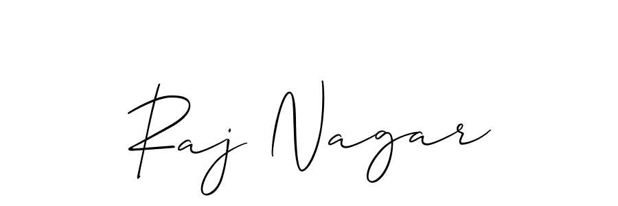 Use a signature maker to create a handwritten signature online. With this signature software, you can design (Allison_Script) your own signature for name Raj Nagar. Raj Nagar signature style 2 images and pictures png