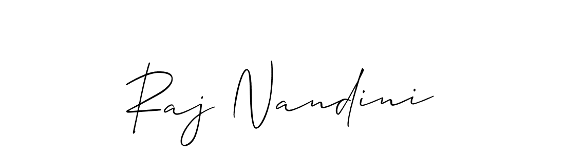 Make a beautiful signature design for name Raj Nandini. With this signature (Allison_Script) style, you can create a handwritten signature for free. Raj Nandini signature style 2 images and pictures png