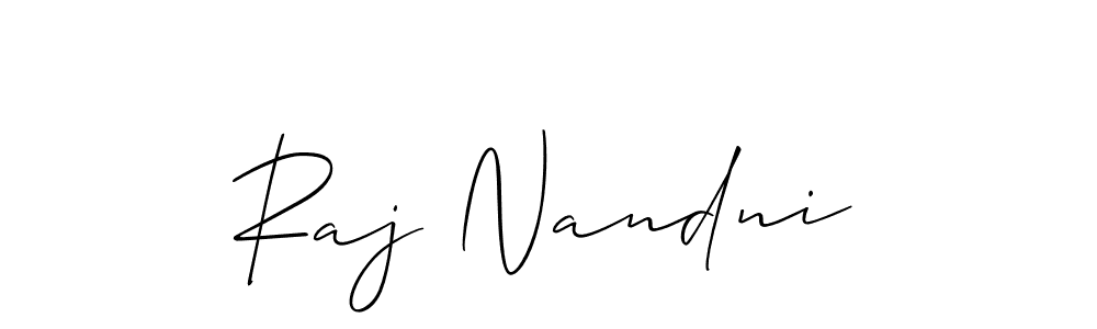 How to make Raj Nandni signature? Allison_Script is a professional autograph style. Create handwritten signature for Raj Nandni name. Raj Nandni signature style 2 images and pictures png