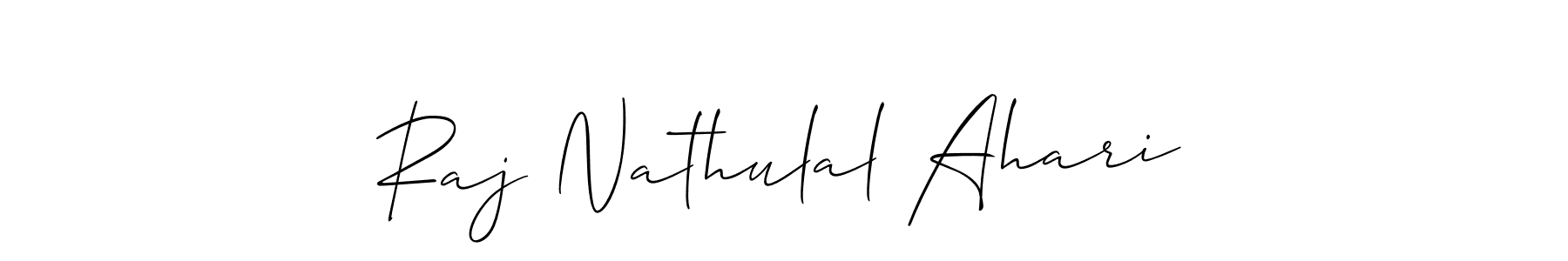 You can use this online signature creator to create a handwritten signature for the name Raj Nathulal Ahari. This is the best online autograph maker. Raj Nathulal Ahari signature style 2 images and pictures png