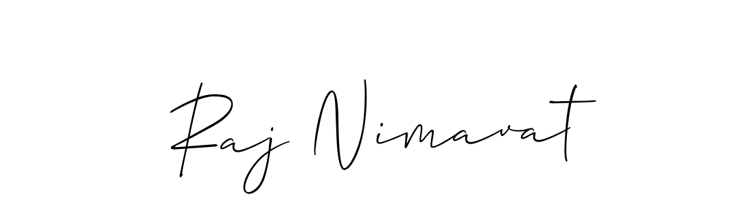 Design your own signature with our free online signature maker. With this signature software, you can create a handwritten (Allison_Script) signature for name Raj Nimavat. Raj Nimavat signature style 2 images and pictures png