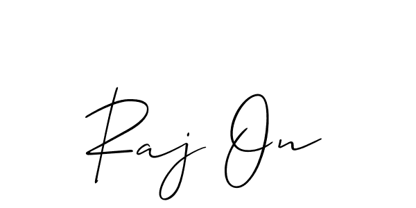 You can use this online signature creator to create a handwritten signature for the name Raj On. This is the best online autograph maker. Raj On signature style 2 images and pictures png