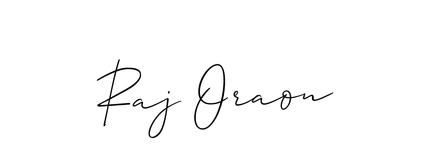 Raj Oraon stylish signature style. Best Handwritten Sign (Allison_Script) for my name. Handwritten Signature Collection Ideas for my name Raj Oraon. Raj Oraon signature style 2 images and pictures png