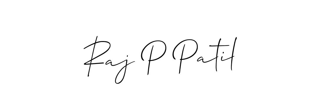 Use a signature maker to create a handwritten signature online. With this signature software, you can design (Allison_Script) your own signature for name Raj P Patil. Raj P Patil signature style 2 images and pictures png